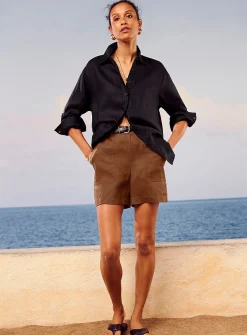 XL pockets pure linen short