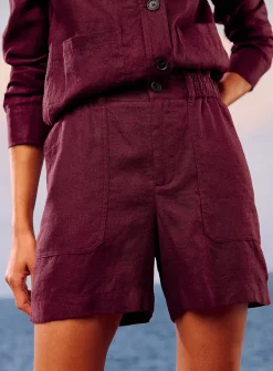 XL pockets pure linen short