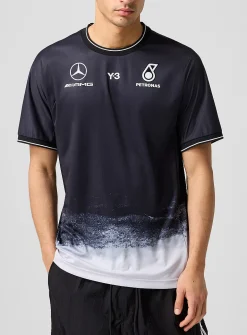 Y-3 x Mercedes-AMG tire track T-shirt