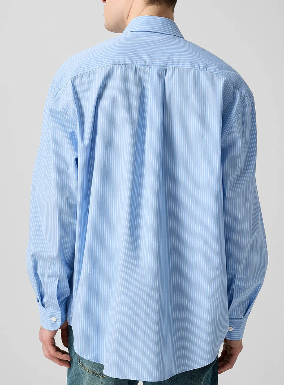 Yankees embroidered logo striped shirt