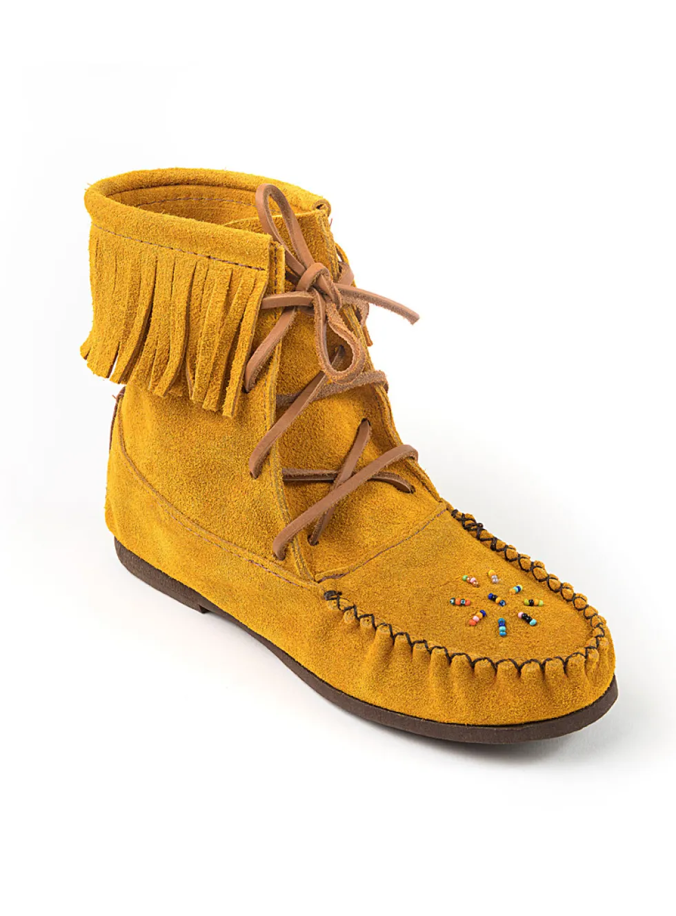Yarahkwa' (sun ray) fringed ankle moccasin