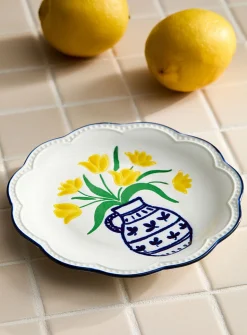 Yellow flowers small plate
