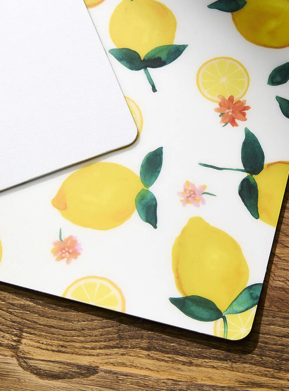 Yellow lemons vinyl placemats