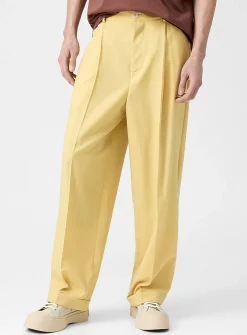 Yellow wide-cuffed pant