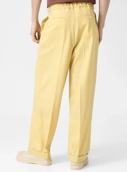Yellow wide-cuffed pant