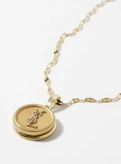 Yves Saint Laurent golden medallion upcycled chain