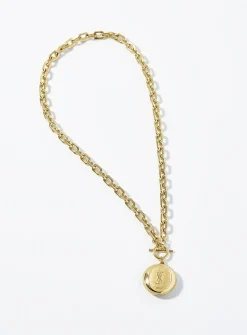 Yves Saint Laurent medallion upcycled chain