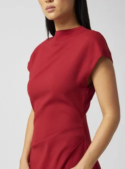 Zaya draped crepe dress