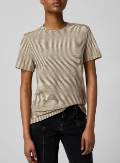Zewel cotton-linen blend striped T-shirt