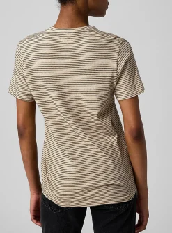 Zewel cotton-linen blend striped T-shirt