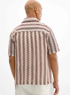 Zigzag jacquard shirt