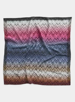 Zigzag pure silk scarf