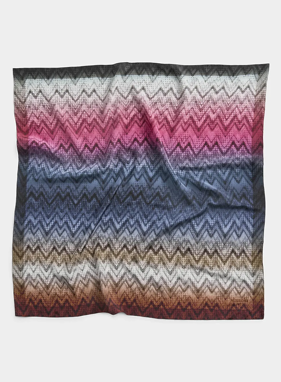 Zigzag pure silk scarf