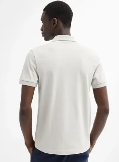 Zip-neck logo emblem polo