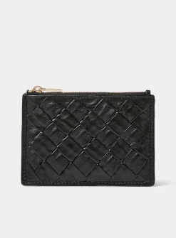 Zipped braided card holder