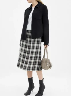 Zippered wool and cashmere overshirt