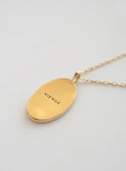 Zodiac sign gold pendant necklace