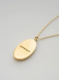 Zodiac sign gold pendant necklace