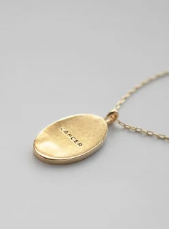 Zodiac sign gold pendant necklace