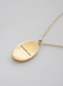 Zodiac sign gold pendant necklace