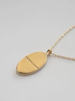 Zodiac sign gold pendant necklace