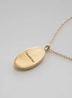 Zodiac sign gold pendant necklace