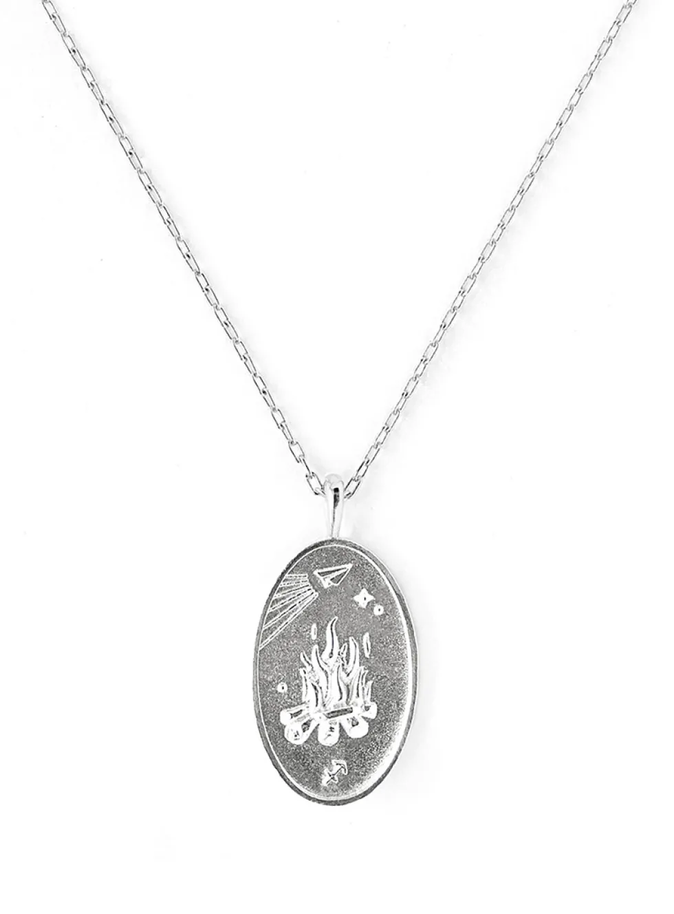 Zodiac sign silver pendant necklace