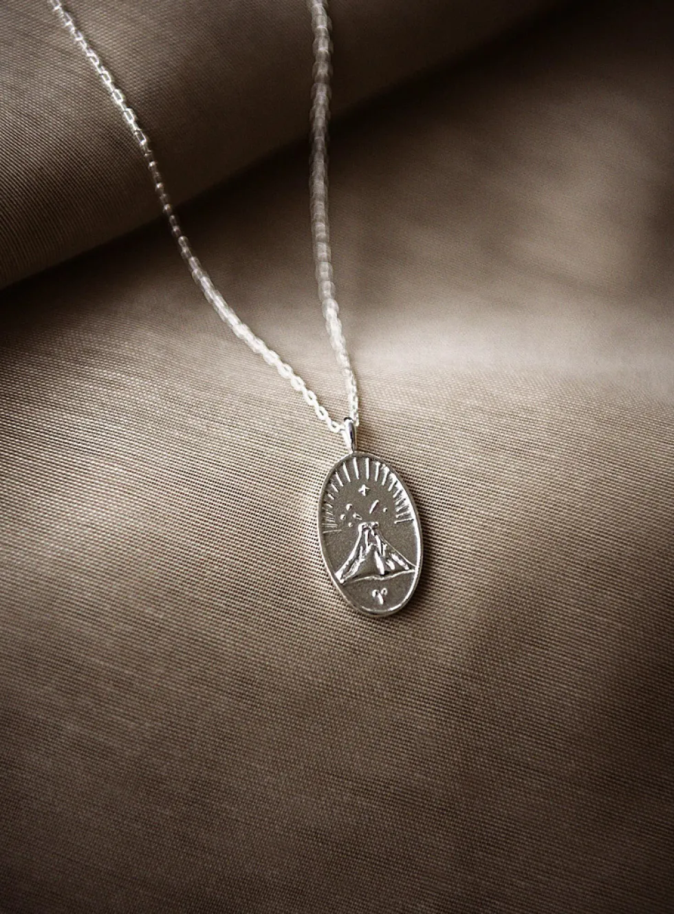 Zodiac sign silver pendant necklace