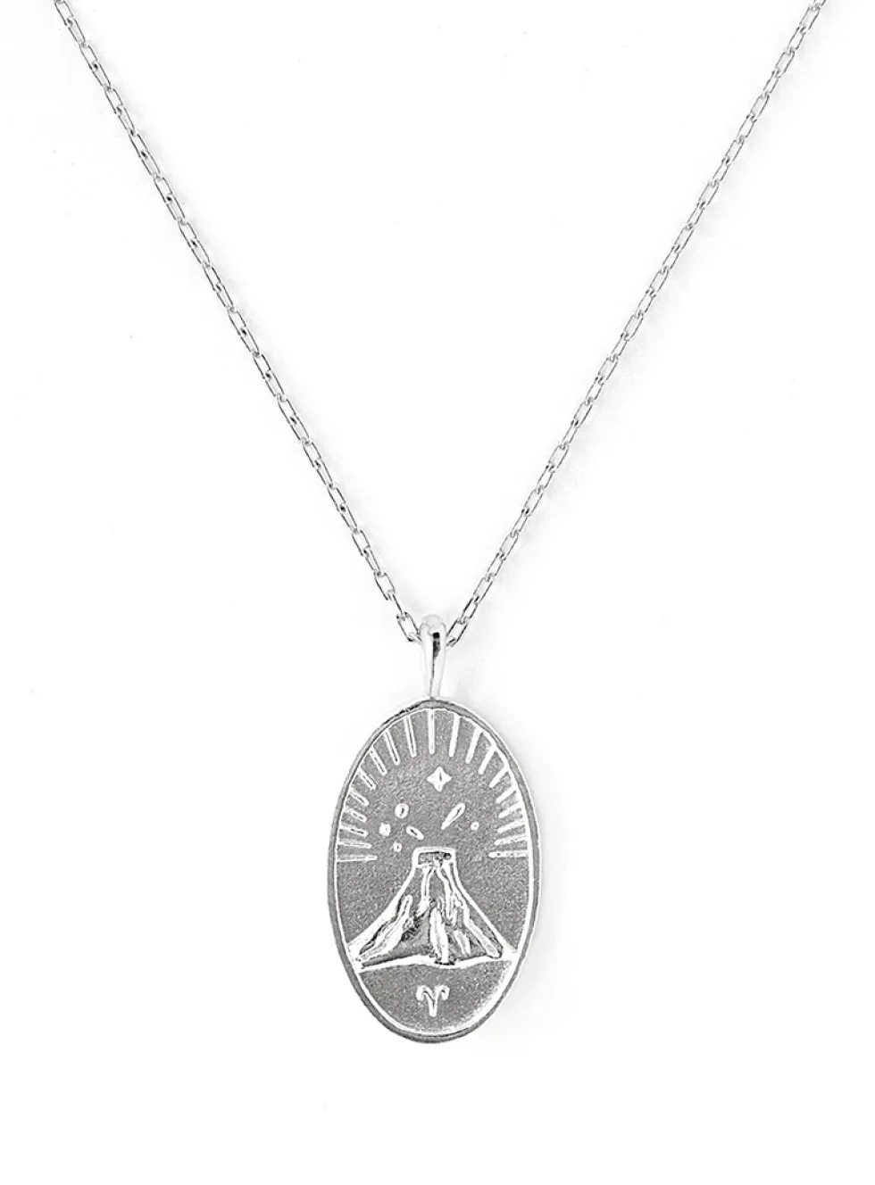 Zodiac sign silver pendant necklace