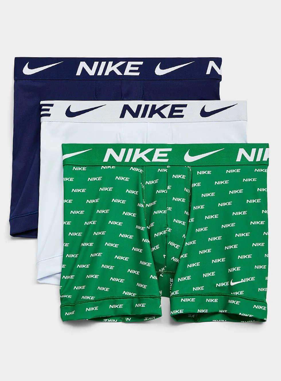 6" green/white/blue boxer briefs