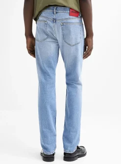 708 light-blue jean with worn details