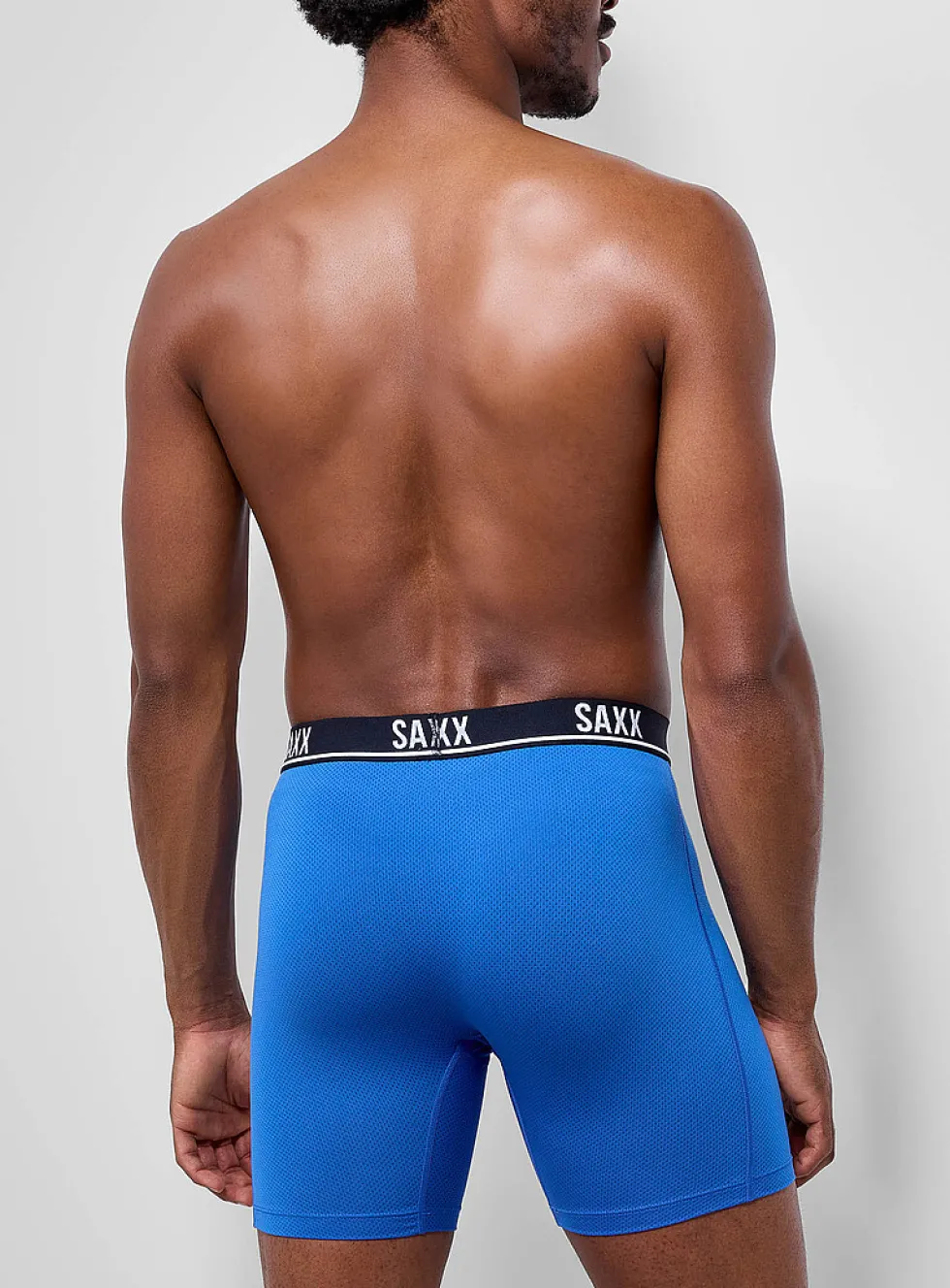 6" solid micro-perforated boxer briefs