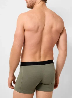 5" white-logo solid boxer brief