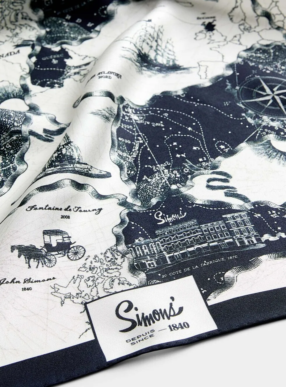 A Grand Voyage pure silk scarf