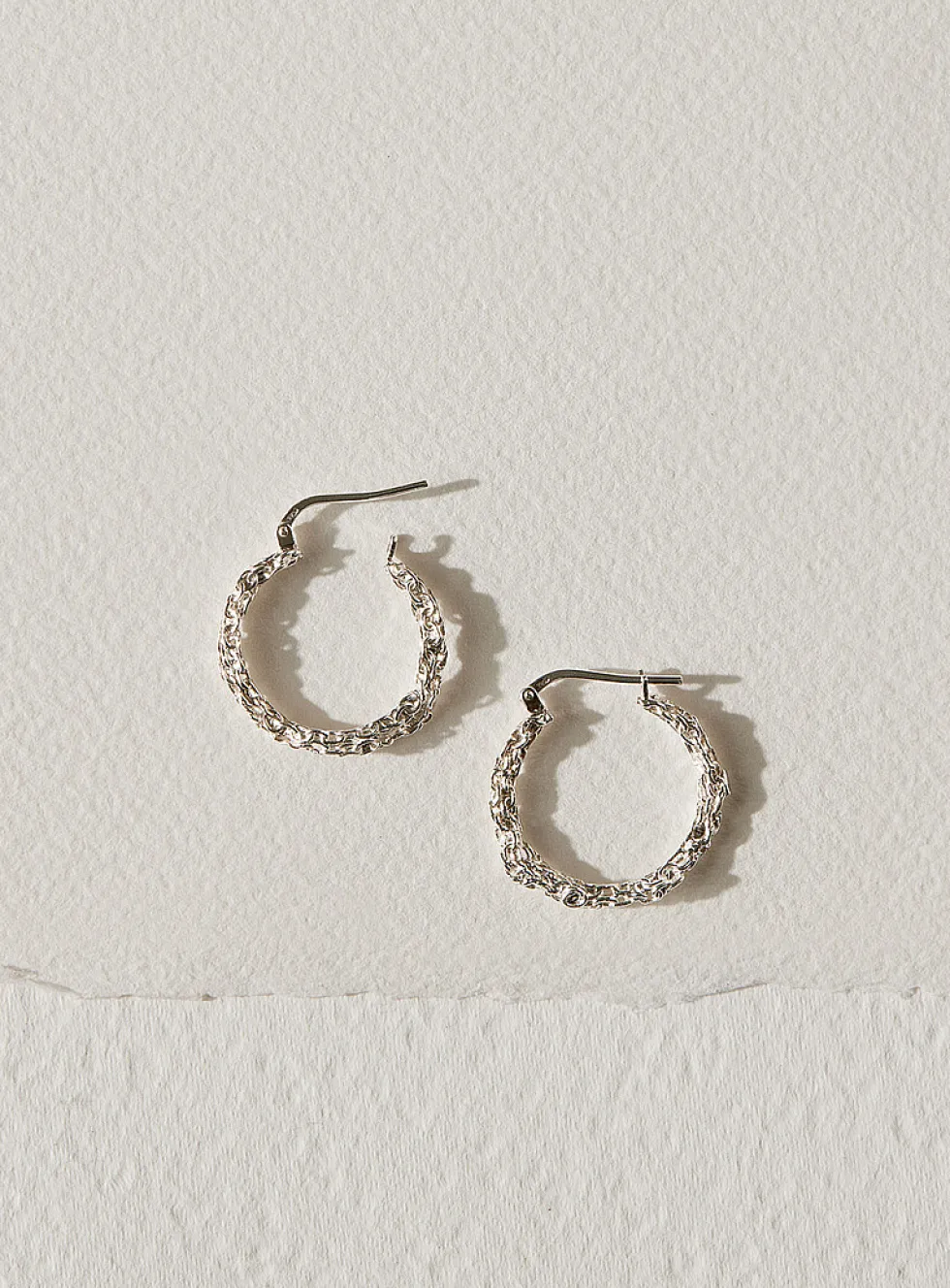 Amalgam sterling silver hoops