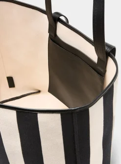 Ami de Coeur striped cotton tote bag