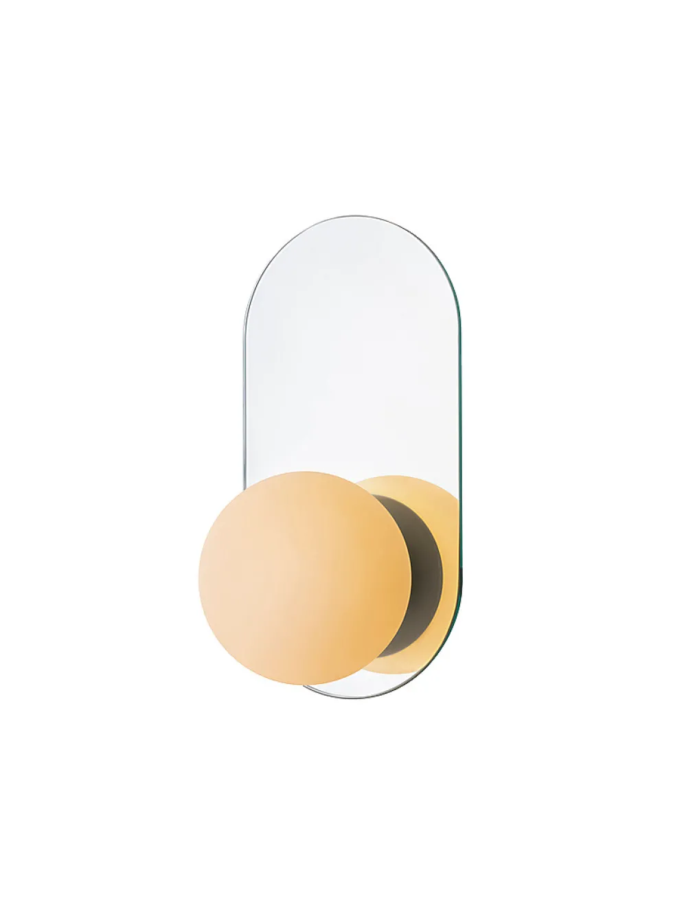 Arch glossy chrome wall sconce