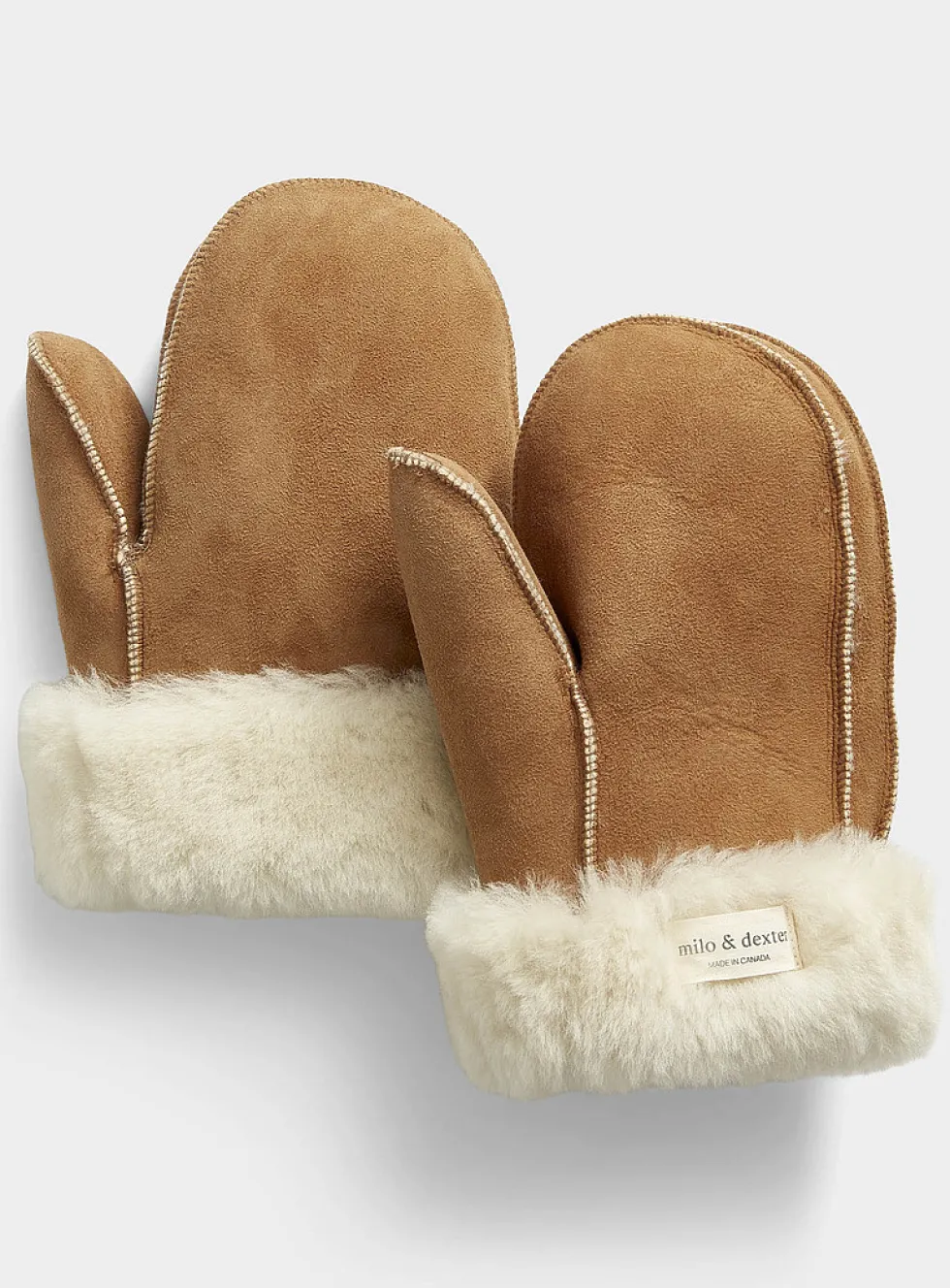 Arctic reversed sheepskin mittens
