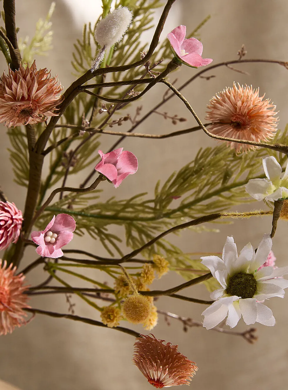 Artificial spring wreath branch