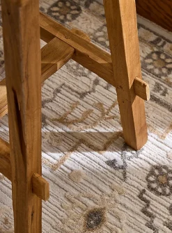 Artisan recycled teak counter stool