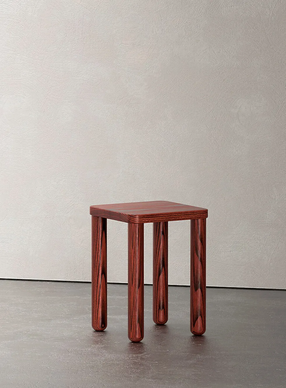 Ash square stool