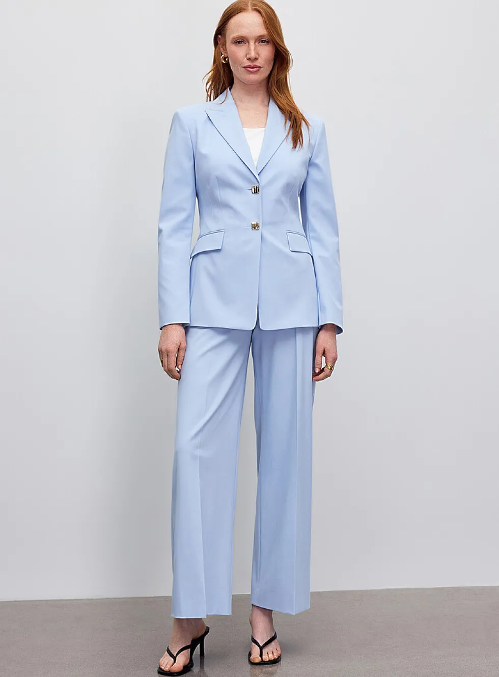 Asmalla golden buttons blue blazer