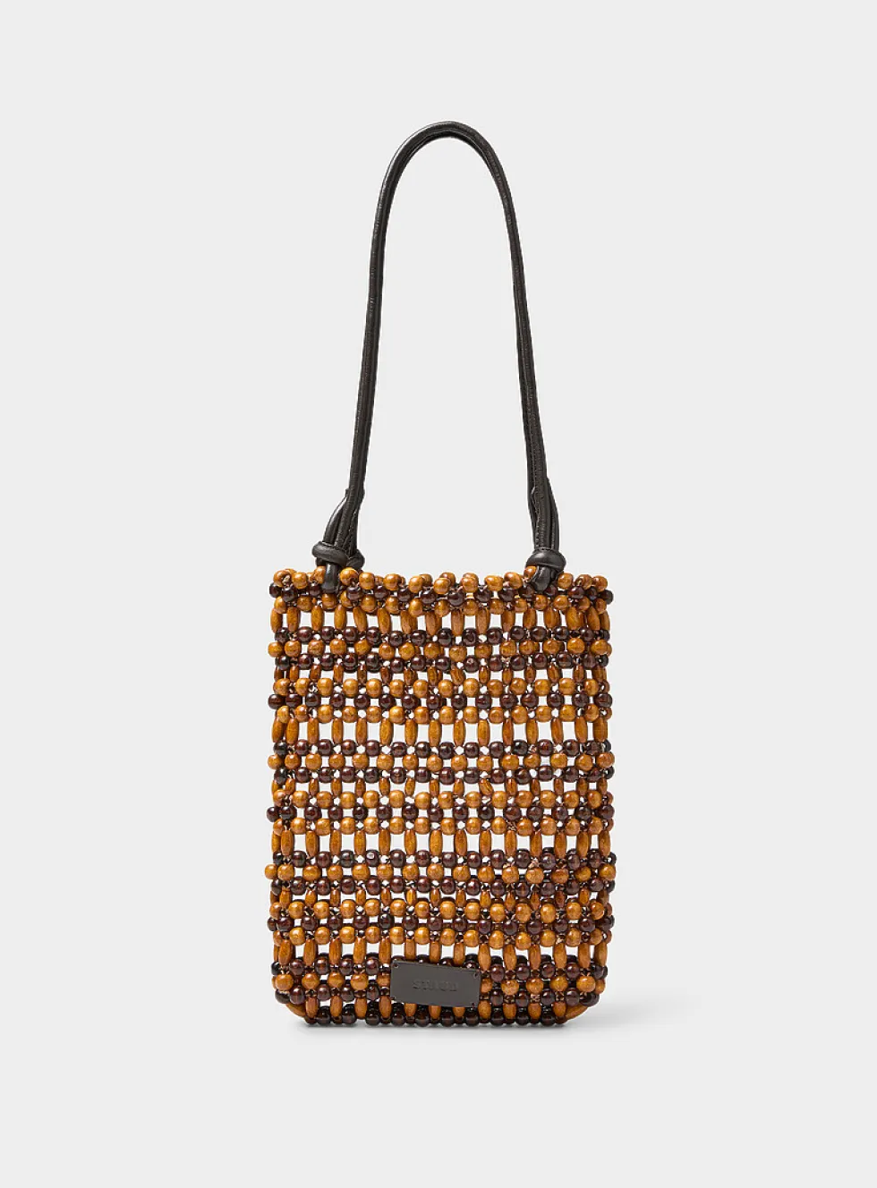 Baja small beaded bucket bag