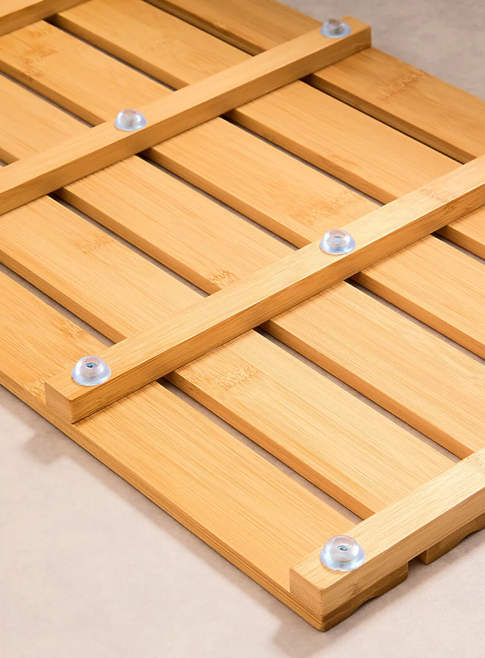 Bamboo slat bath mat