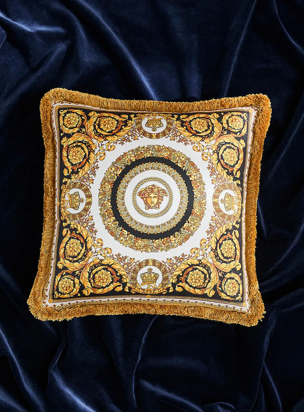 Baroque pure silk cushion