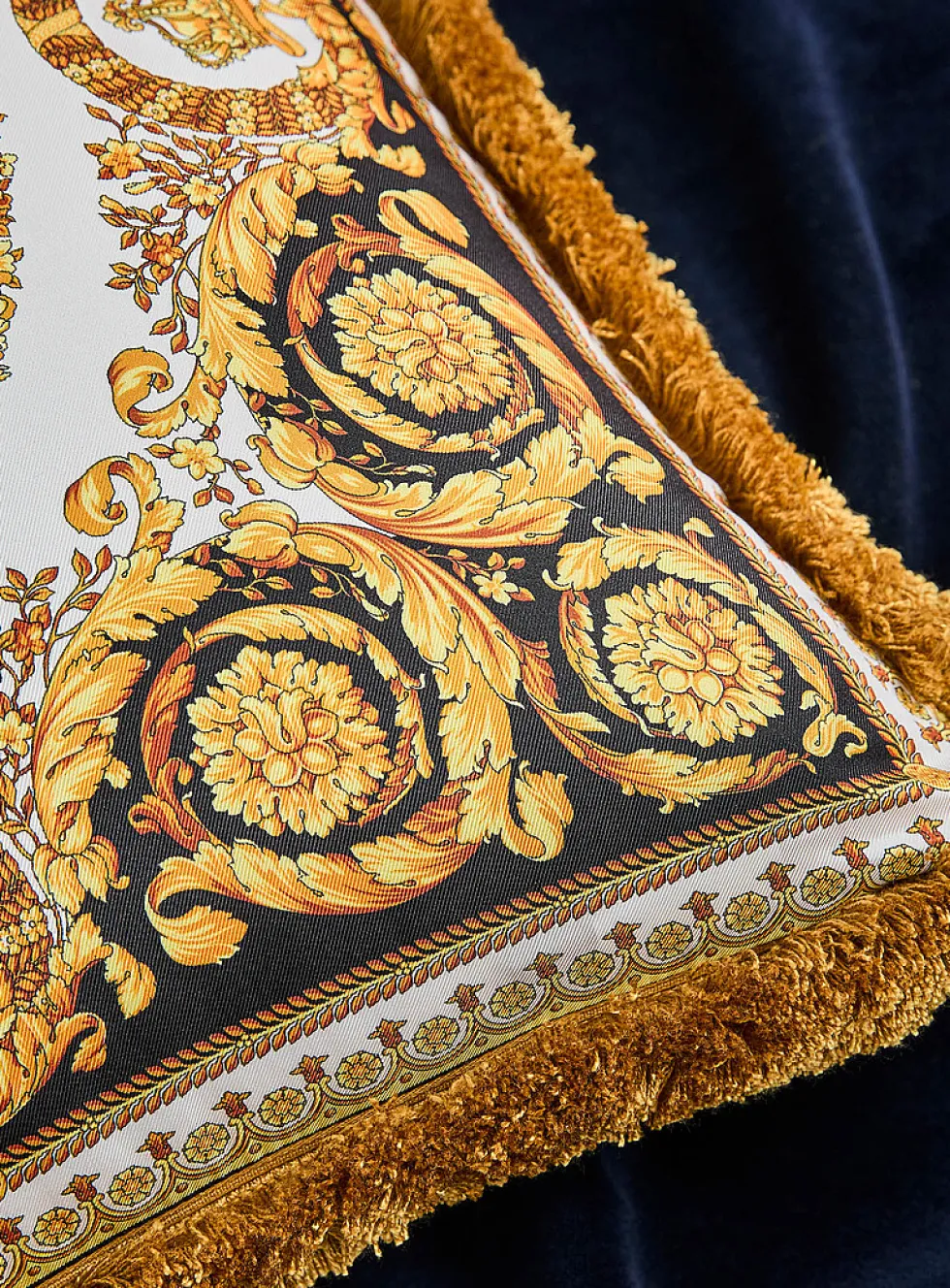 Baroque pure silk cushion
