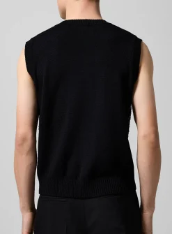 Beaded argyle sweater vest