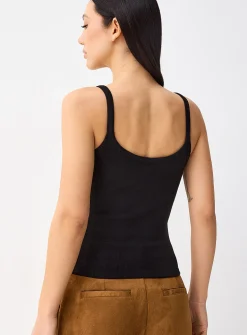 Beaded image scoop-neck cami