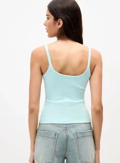 Beaded image scoop-neck cami
