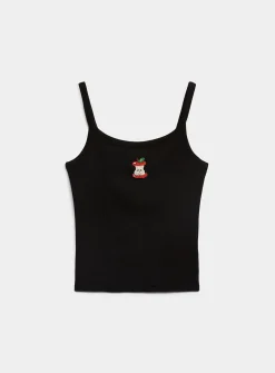 Beaded image scoop-neck cami